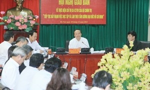 Ban Bí thư Trung ương Đảng giao ban với hai Đảng ủy Khối về học tập và làm theo tấm gương đạo đức Bác Hồ